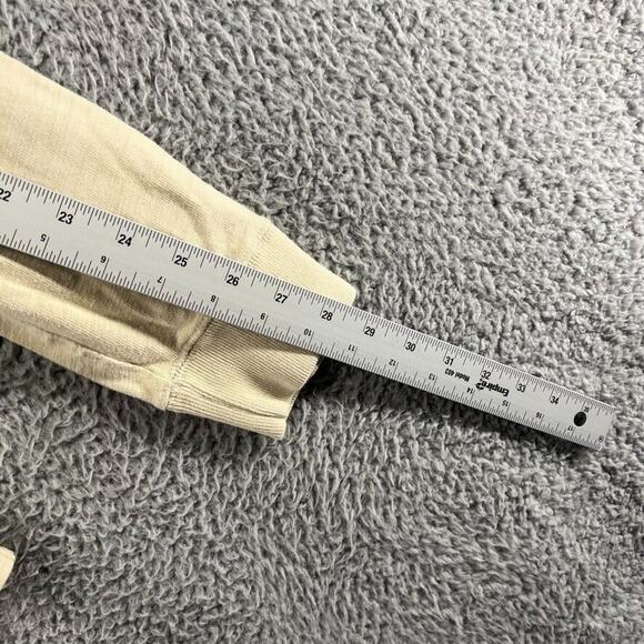 Abercrombie & Fitch Sweatshirt Men's Small Tan Gray Colorblock Hoodie Pullover - Picture 5 of 10